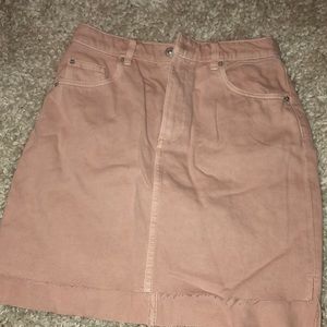 Denim pink skirt